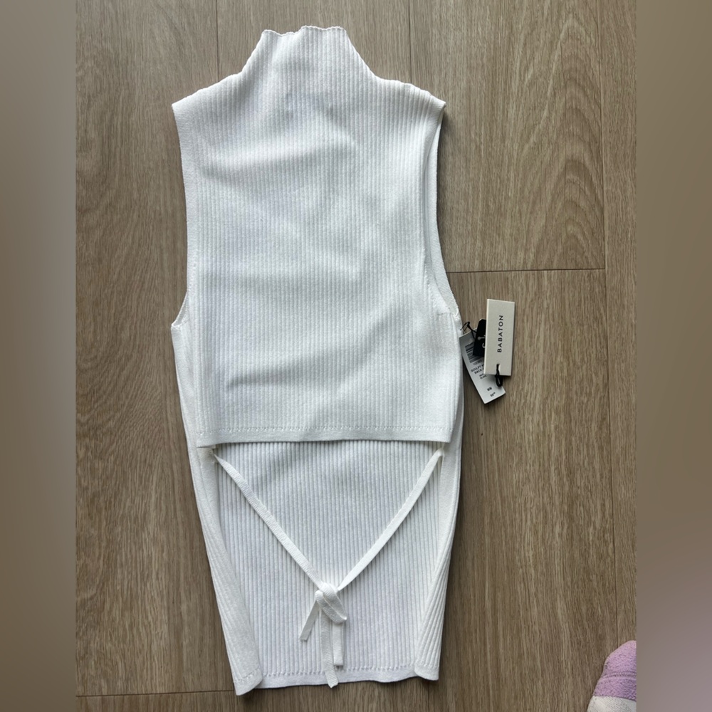 Aritzia Babaton Sculpt knit Tie back tank top